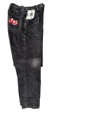 Disney High-Rise Black Washed Women’s Jeans with Red Embroidered Pocket Accent